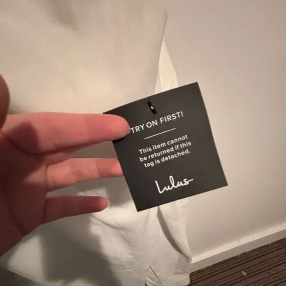 NWT Lulus Always Turning Heads White Bustier Tulip Midi Dress Size Medium - Picture 6 of 8